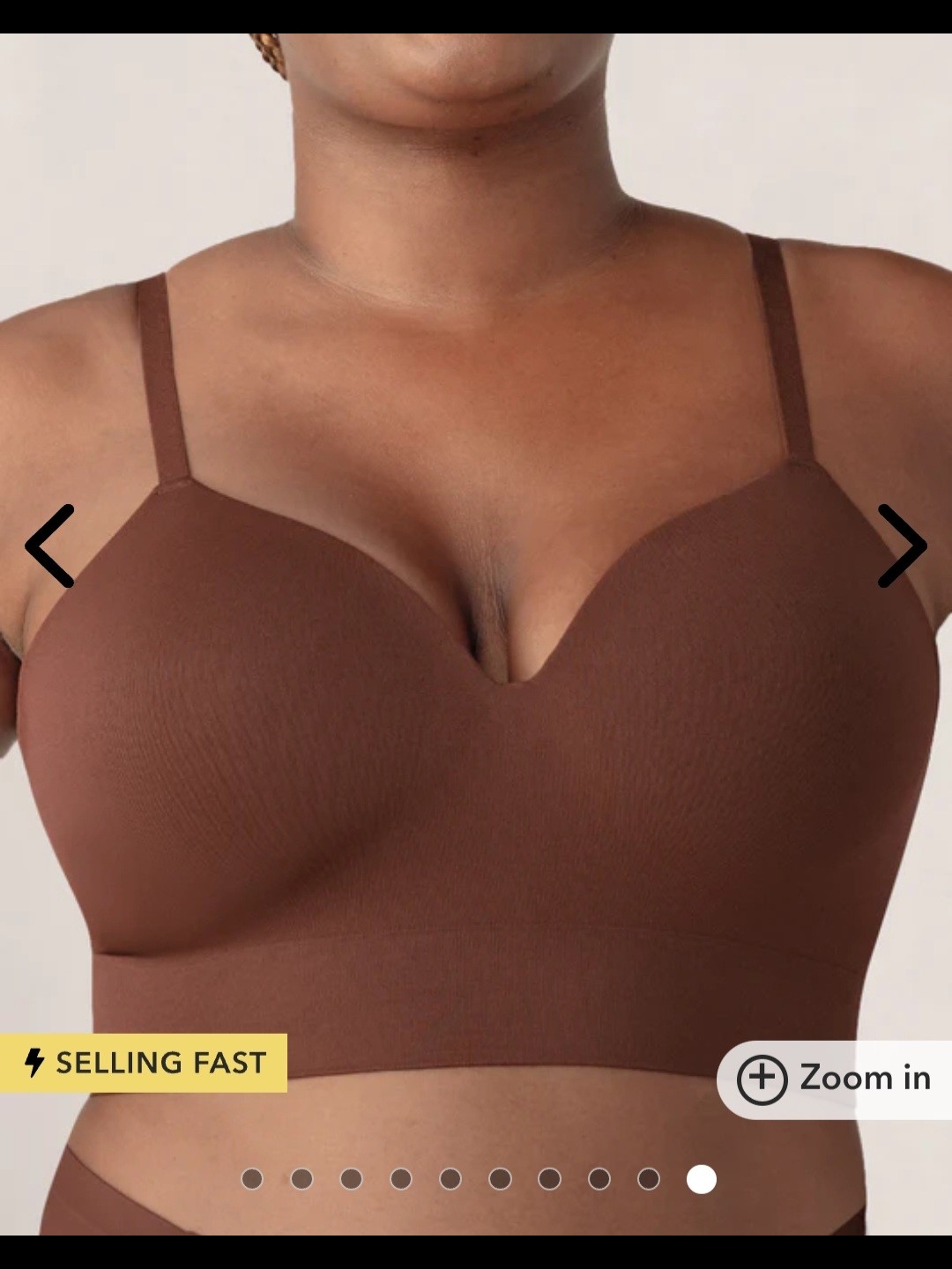 Shapermint Essentials Everyday Empower Contour Wireless Bra - Brown Size L